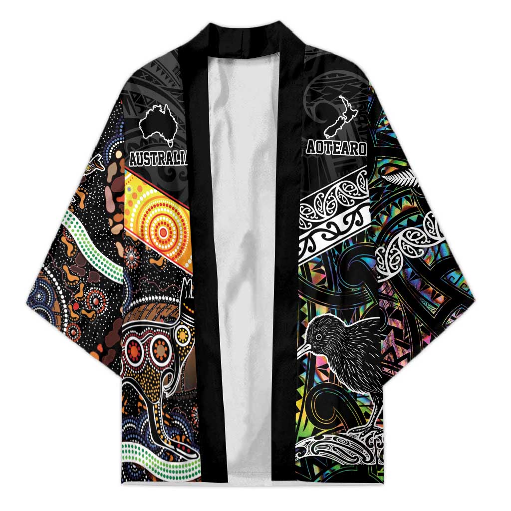 Australia New Zealand Personalised Kimono Maori Aboriginal Art Style - Polynesian Pride