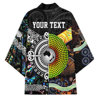 Australia New Zealand Personalised Kimono Maori Aboriginal Art Style - Polynesian Pride