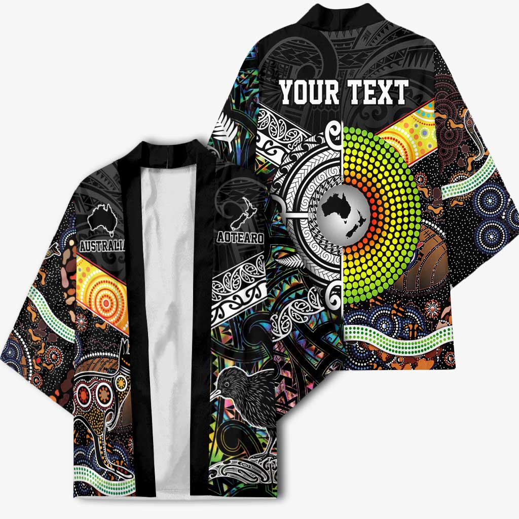 Australia New Zealand Personalised Kimono Maori Aboriginal Art Style - Polynesian Pride