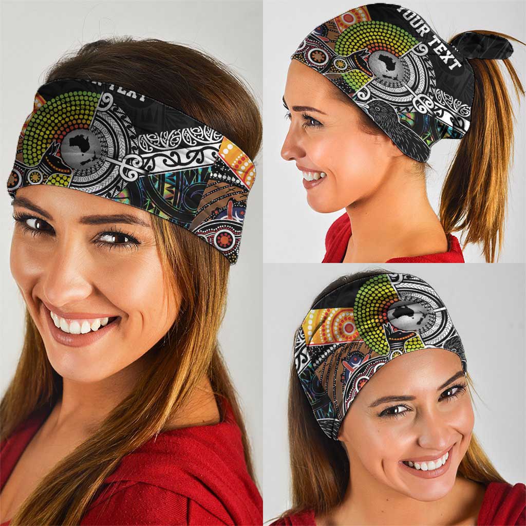 Australia New Zealand Neck Gaiter Maori Aboriginal Art Style LT9