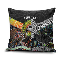 Australia New Zealand Personalised Pillow Cover Maori Aboriginal Art Style - Polynesian Pride