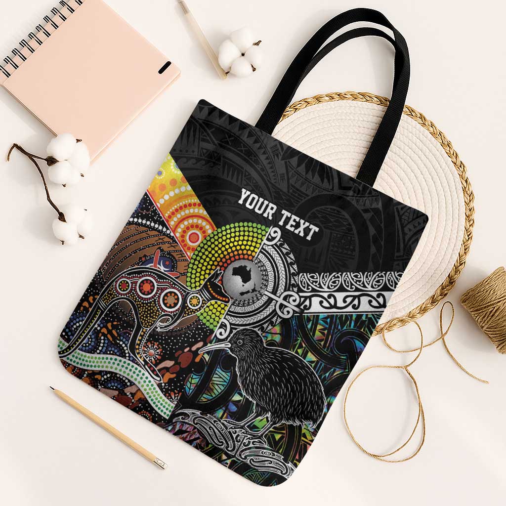 Australia New Zealand Personalised Tote Bag Maori Aboriginal Art Style - Polynesian Pride