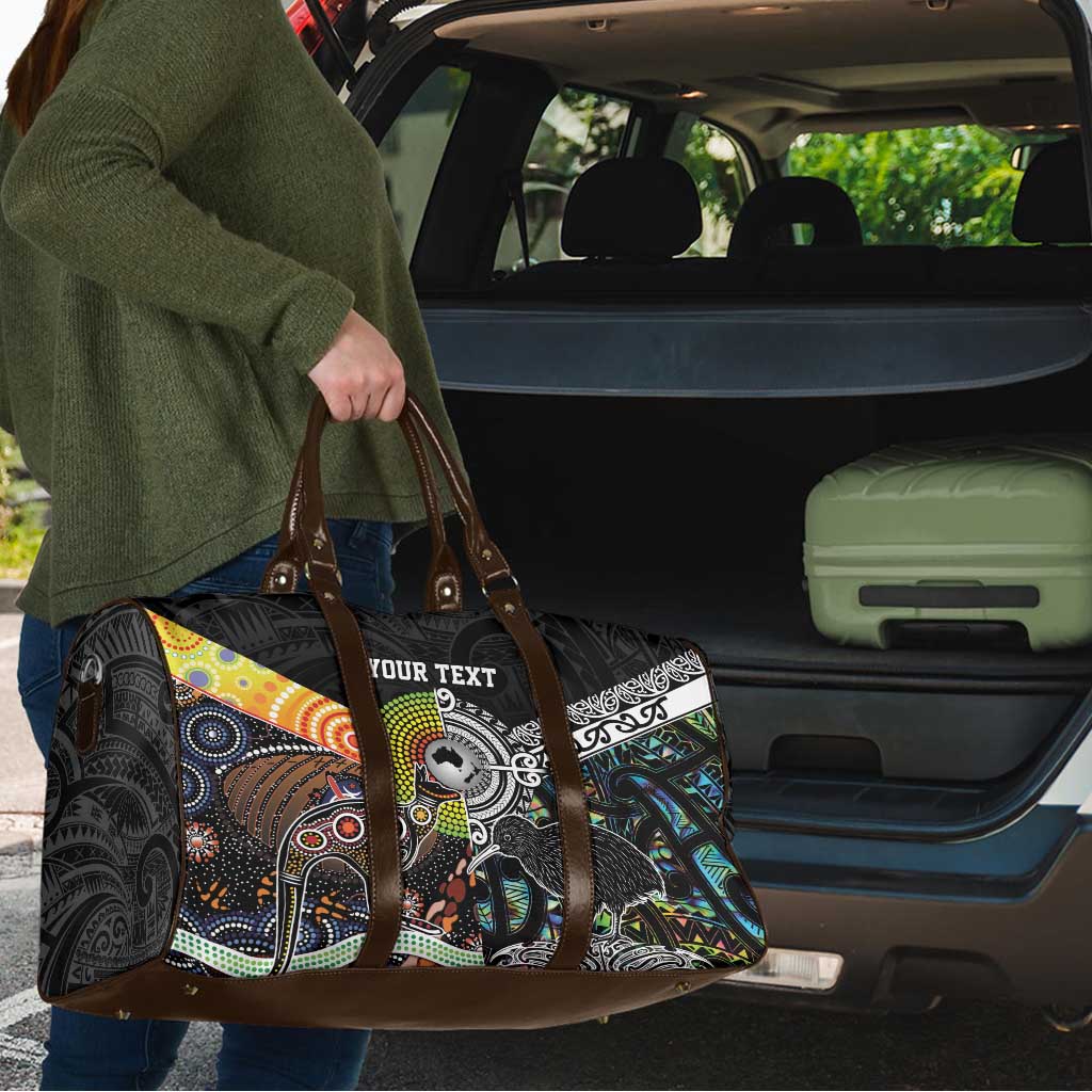 Australia New Zealand Personalised Travel Bag Maori Aboriginal Art Style - Polynesian Pride