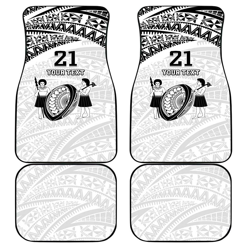 Custom Fiji Rugby Pacific Car Mats Polynesian Palm Tattoo