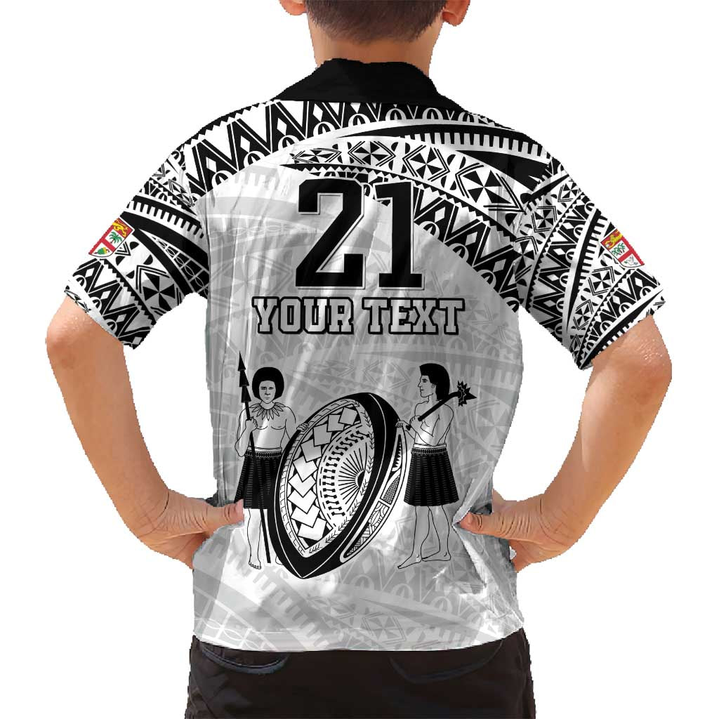 Custom Fiji Rugby Pacific Family Matching Tank Maxi Dress and Hawaiian Shirt Polynesian Palm Tattoo LT9 - Polynesian Pride