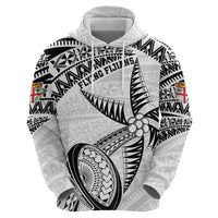 Custom Fiji Rugby Pacific Hoodie Polynesian Palm Tattoo
