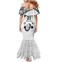 Custom Fiji Rugby Pacific Mermaid Dress Polynesian Palm Tattoo