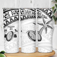 Custom Fiji Rugby Pacific Skinny Tumbler Polynesian Palm Tattoo LT9 - Polynesian Pride