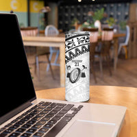 Custom Fiji Rugby Pacific Skinny Tumbler Polynesian Palm Tattoo LT9 - Polynesian Pride