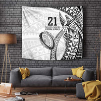 Custom Fiji Rugby Pacific Tapestry Polynesian Palm Tattoo