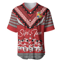 Personalised Tonga Rugby Pacific Baseball Jersey Ikale Tahi Sipi Tau