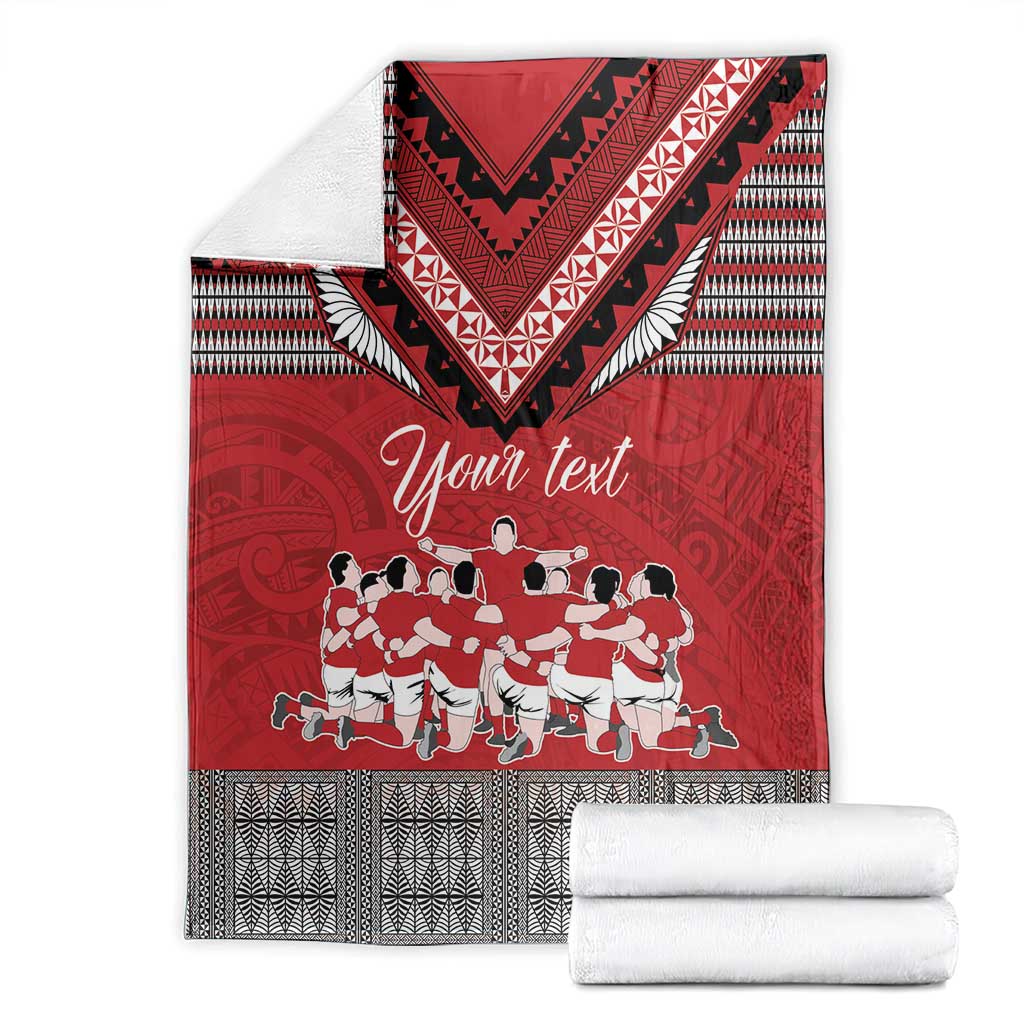 Personalised Tonga Rugby Pacific Blanket Ikale Tahi Sipi Tau