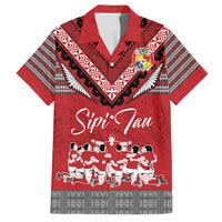 Personalised Tonga Rugby Pacific Family Matching Off Shoulder Maxi Dress and Hawaiian Shirt Ikale Tahi Sipi Tau