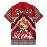 Personalised Tonga Rugby Pacific Family Matching Puletasi and Hawaiian Shirt Ikale Tahi Sipi Tau