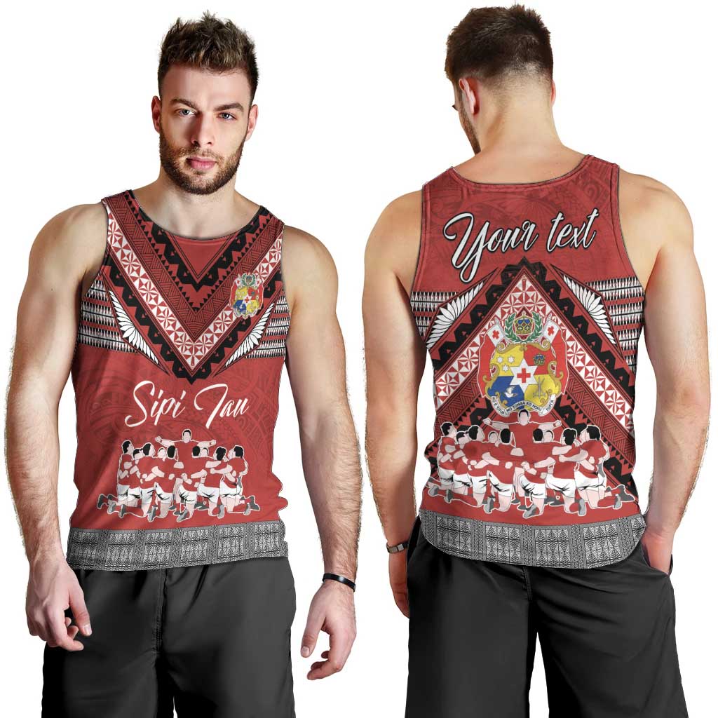 Personalised Tonga Rugby Pacific Men Tank Top Ikale Tahi Sipi Tau