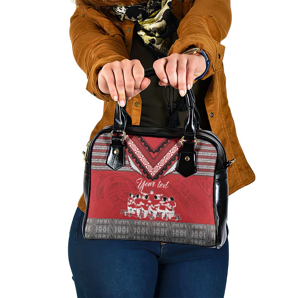 Personalised Tonga Rugby Pacific Shoulder Handbag Ikale Tahi Sipi Tau LT9 One Size Red - Polynesian Pride