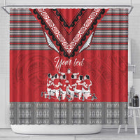 Personalised Tonga Rugby Pacific Shower Curtain Ikale Tahi Sipi Tau