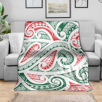 New Zealand Kowhaiwhai Christmas Blanket Traditional Maori Koru Pattern - Polynesian Pride
