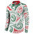 New Zealand Kowhaiwhai Christmas Button Sweatshirt Traditional Maori Koru Pattern - Polynesian Pride
