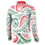 New Zealand Kowhaiwhai Christmas Button Sweatshirt Traditional Maori Koru Pattern - Polynesian Pride