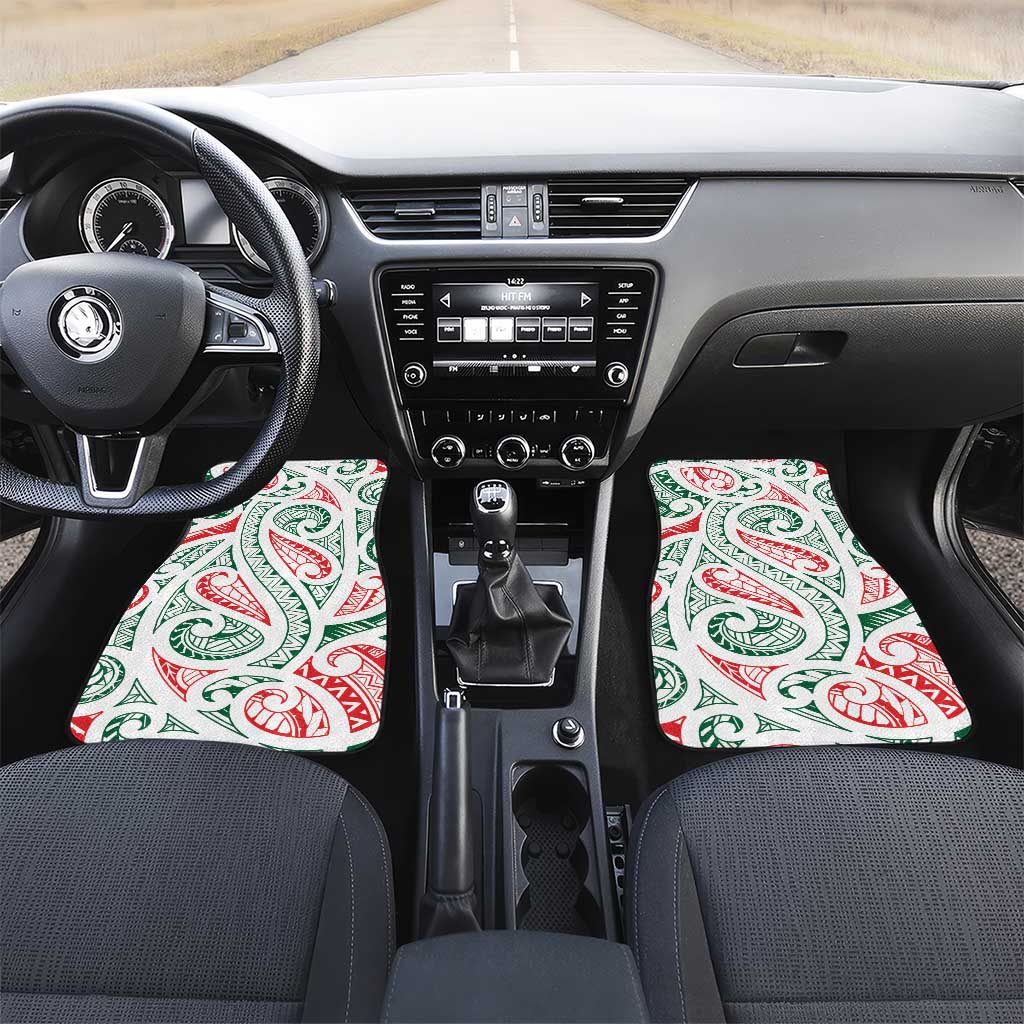 New Zealand Kowhaiwhai Christmas Car Mats Traditional Maori Koru Pattern - Polynesian Pride