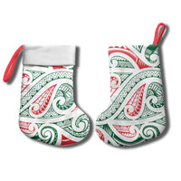 New Zealand Kowhaiwhai Christmas Stocking Traditional Maori Koru Pattern - Polynesian Pride