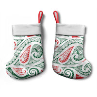 New Zealand Kowhaiwhai Christmas Stocking Traditional Maori Koru Pattern - Polynesian Pride