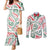 New Zealand Kowhaiwhai Christmas Couples Matching Mermaid Dress and Long Sleeve Button Shirt Traditional Maori Koru Pattern - Polynesian Pride