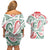 New Zealand Kowhaiwhai Christmas Couples Matching Off Shoulder Short Dress and Hawaiian Shirt Traditional Maori Koru Pattern - Polynesian Pride