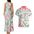 New Zealand Kowhaiwhai Christmas Couples Matching Tank Maxi Dress and Hawaiian Shirt Traditional Maori Koru Pattern - Polynesian Pride