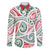 New Zealand Kowhaiwhai Christmas Family Matching Off The Shoulder Long Sleeve Dress and Hawaiian Shirt Traditional Maori Koru Pattern - Polynesian Pride