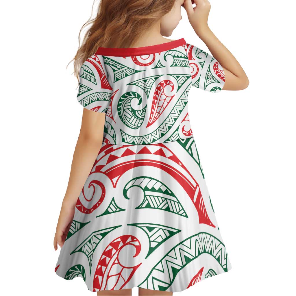 New Zealand Kowhaiwhai Christmas Family Matching Summer Maxi Dress and Hawaiian Shirt Traditional Maori Koru Pattern - Polynesian Pride
