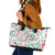 New Zealand Kowhaiwhai Christmas Leather Tote Bag Traditional Maori Koru Pattern - Polynesian Pride