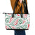 New Zealand Kowhaiwhai Christmas Leather Tote Bag Traditional Maori Koru Pattern - Polynesian Pride