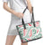 New Zealand Kowhaiwhai Christmas Leather Tote Bag Traditional Maori Koru Pattern - Polynesian Pride
