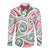 New Zealand Kowhaiwhai Christmas Long Sleeve Button Shirt Traditional Maori Koru Pattern - Polynesian Pride