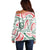 New Zealand Kowhaiwhai Christmas Off Shoulder Sweater Traditional Maori Koru Pattern - Polynesian Pride