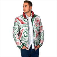 New Zealand Kowhaiwhai Christmas Padded Jacket Traditional Maori Koru Pattern - Polynesian Pride