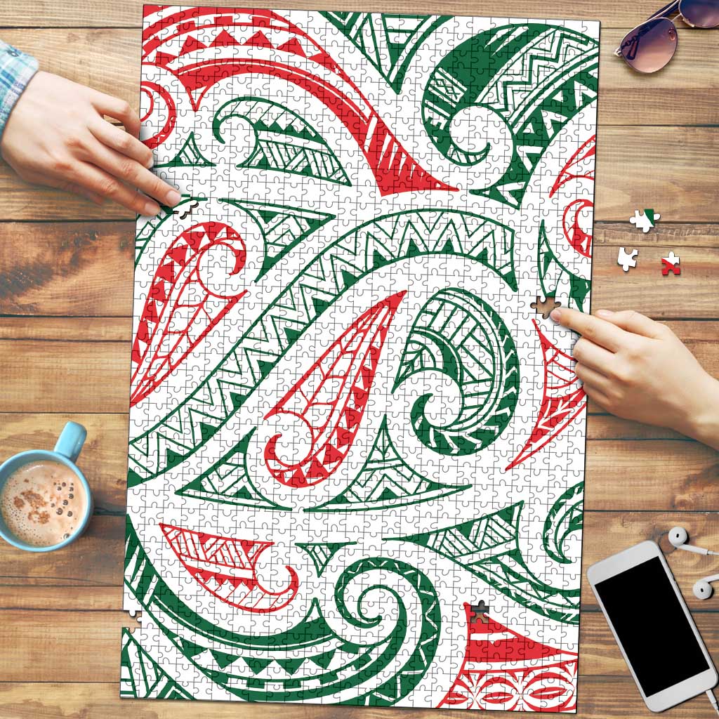 New Zealand Kowhaiwhai Christmas Puzzle Traditional Maori Koru Pattern - Polynesian Pride