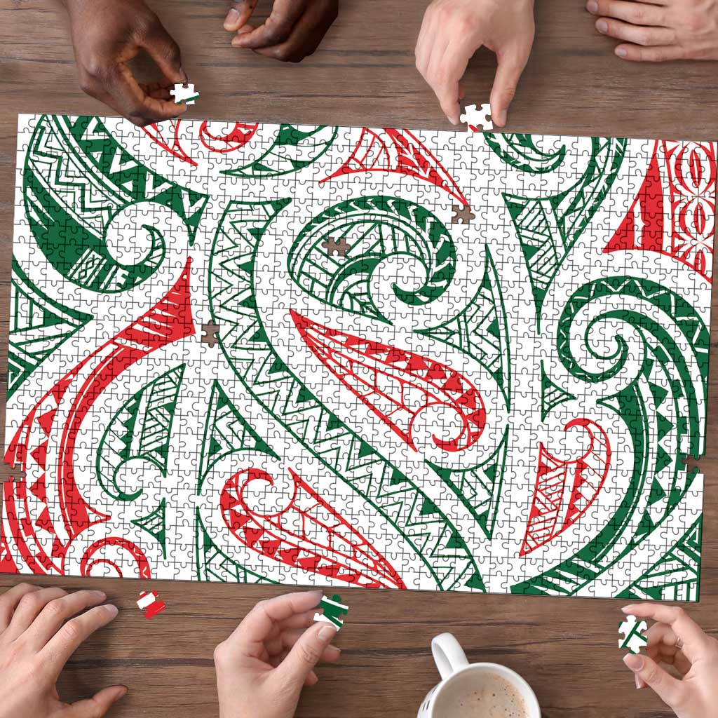 New Zealand Kowhaiwhai Christmas Puzzle Traditional Maori Koru Pattern - Polynesian Pride
