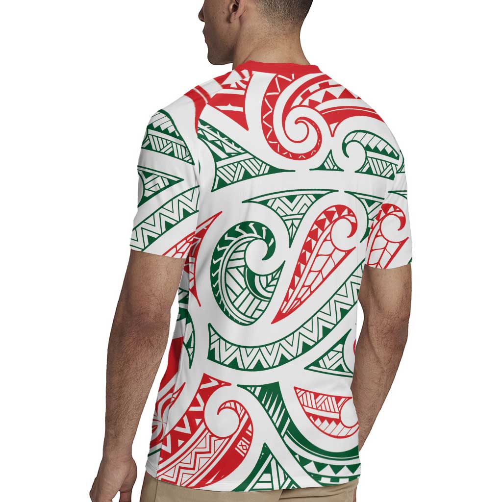 New Zealand Kowhaiwhai Christmas Rugby Jersey Traditional Maori Koru Pattern - Polynesian Pride