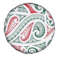 New Zealand Kowhaiwhai Christmas Spare Tire Cover Traditional Maori Koru Pattern - Polynesian Pride