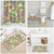 Hawaiian Palaka Bathroom Set Hibiscus Palm Leaf Pattern - Polynesian Pride