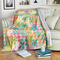 Hawaiian Palaka Blanket Hibiscus Palm Leaf Pattern - Polynesian Pride