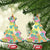 Hawaiian Palaka Ceramic Ornament Hibiscus Palm Leaf Pattern - Polynesian Pride