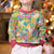 Hawaiian Palaka Kid Ugly Christmas Sweater Hibiscus Palm Leaf Pattern - Polynesian Pride