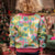 Hawaiian Palaka Kid Ugly Christmas Sweater Hibiscus Palm Leaf Pattern - Polynesian Pride