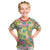 Hawaiian Palaka Kid T Shirt Hibiscus Palm Leaf Pattern - Polynesian Pride
