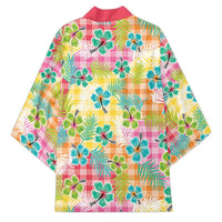 Hawaiian Palaka Kimono Hibiscus Palm Leaf Pattern - Polynesian Pride
