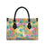 Hawaiian Palaka Leather Bag Hibiscus Palm Leaf Pattern - Polynesian Pride